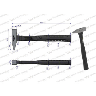 Młotek ślusarski 500g. Waryński