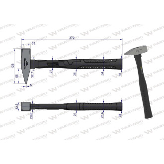 Młotek ślusarski 800g. Waryński