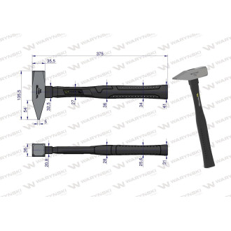 Młotek ślusarski 1000g. Waryński