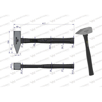 Młotek ślusarski 2000g. Waryński