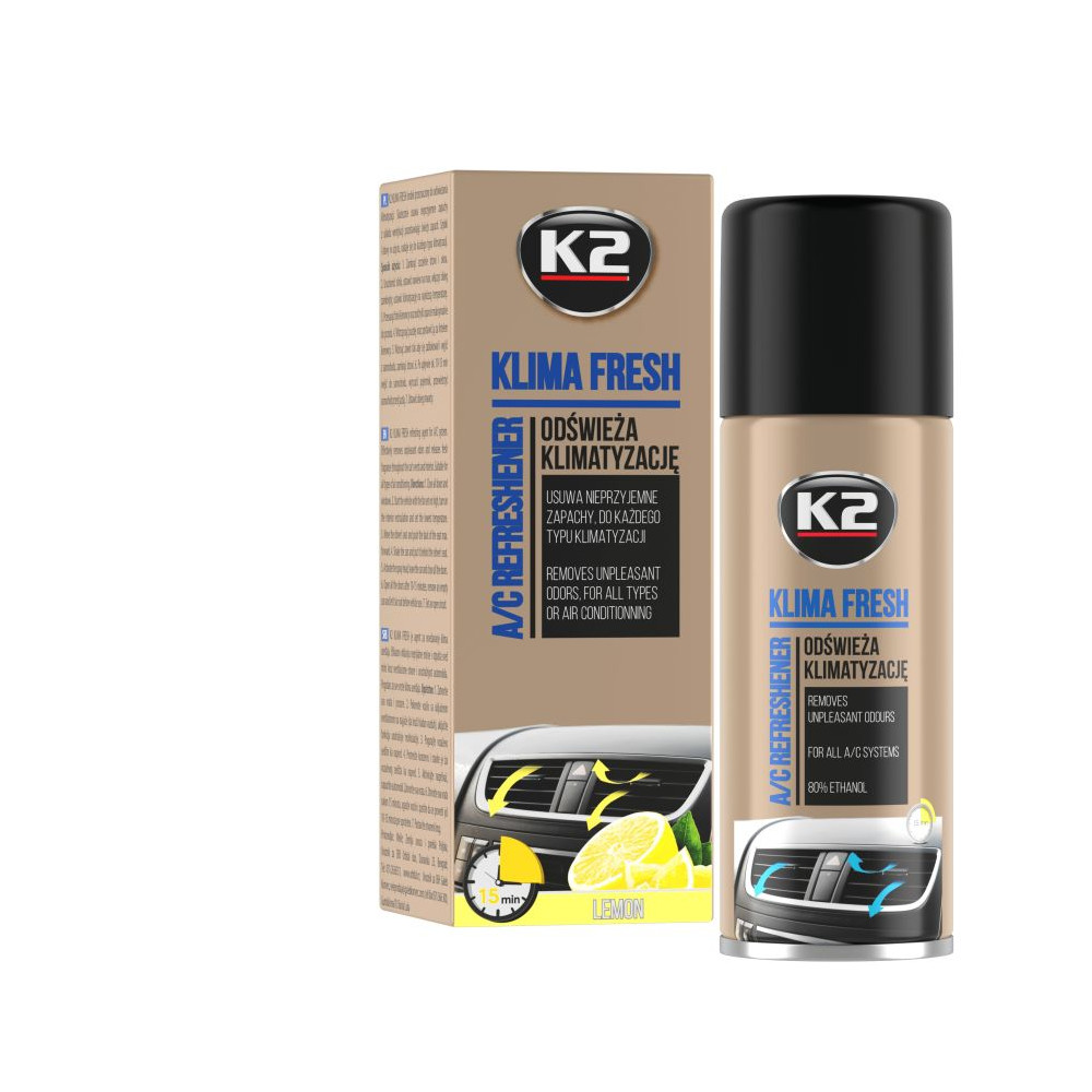 K2 KLIMA FRESH LEMON 150ml Spray do odświeżenia klimatyzacji