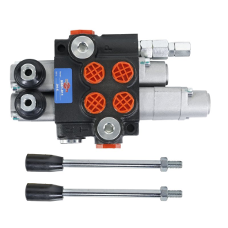 Rozdzielacz hydrauliczny 2-sekcyjny 40L, 1 sekcja pływająca UNIVVERSAL