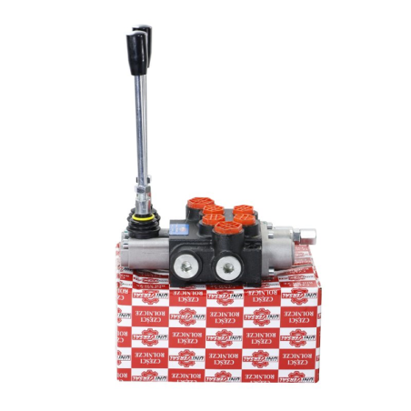 Rozdzielacz hydrauliczny 2-sekcyjny 40L, 1 sekcja z zatrzaskiem UNIVVERSAL