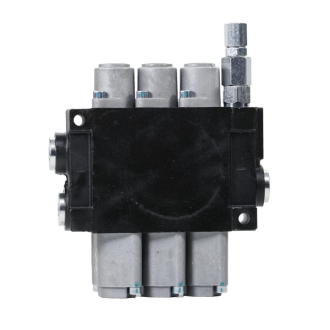 Rozdzielacz hydrauliczny 3-sekcyjny 40L, 1 sekcja z zatrzaskiem UNIVVERSAL