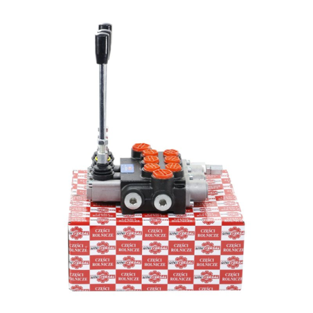 Rozdzielacz hydrauliczny 3-sekcyjny 40L, 1 sekcja z zatrzaskiem UNIVVERSAL